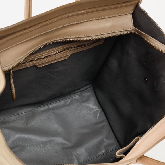 Celine Mini Luggage Sahara Beige Top Handle Leather & Suede Bag - Picture 12 of 14